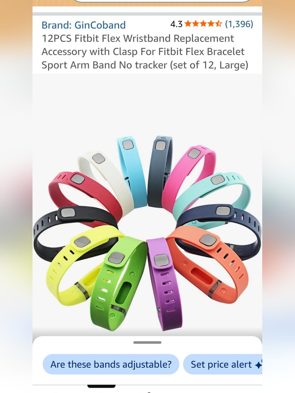 Fitbit Flex Wrist Bands X 12 Size L